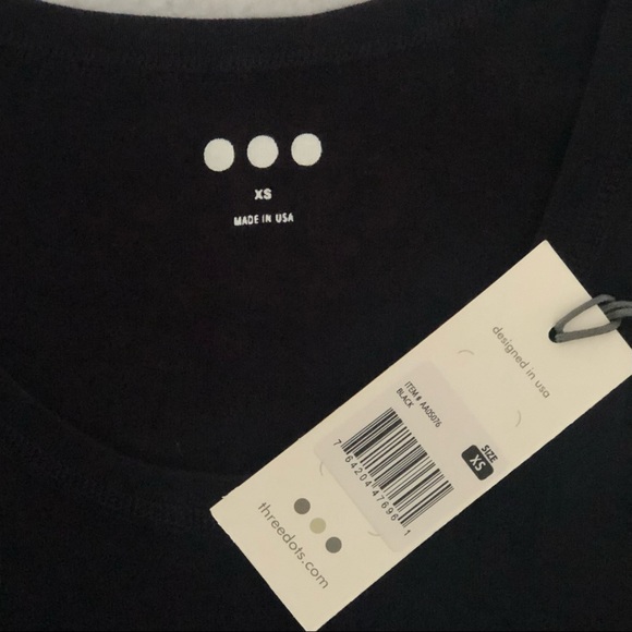 🌼 Anthropologie Three Dots Knit Rocker Tank, Black XS NWT - Picture 4 of 6